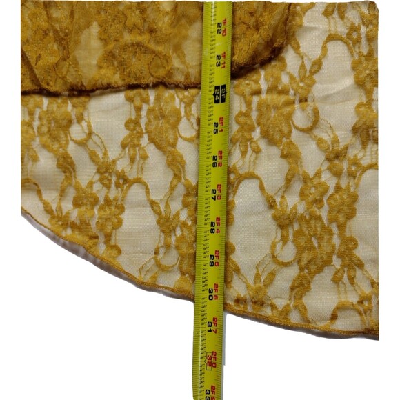 Rue 21 Womens Kimono Small Gold Floral Sheer Sleeveless High Low Open Front - Picture 5 of 5